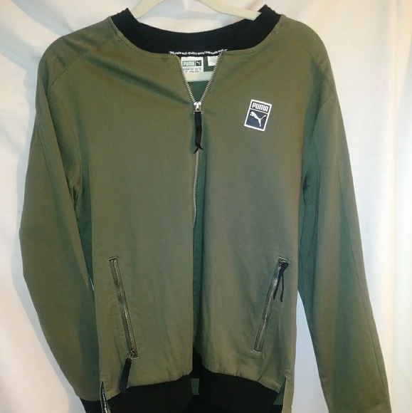 puma olive green jacket